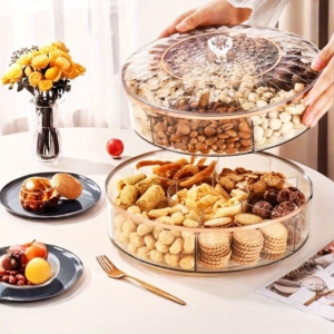 Gold-Bordered, Diamond-Patterned Nut Tray